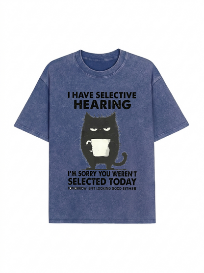 Selective Hearing Washed T-Shirt PT454