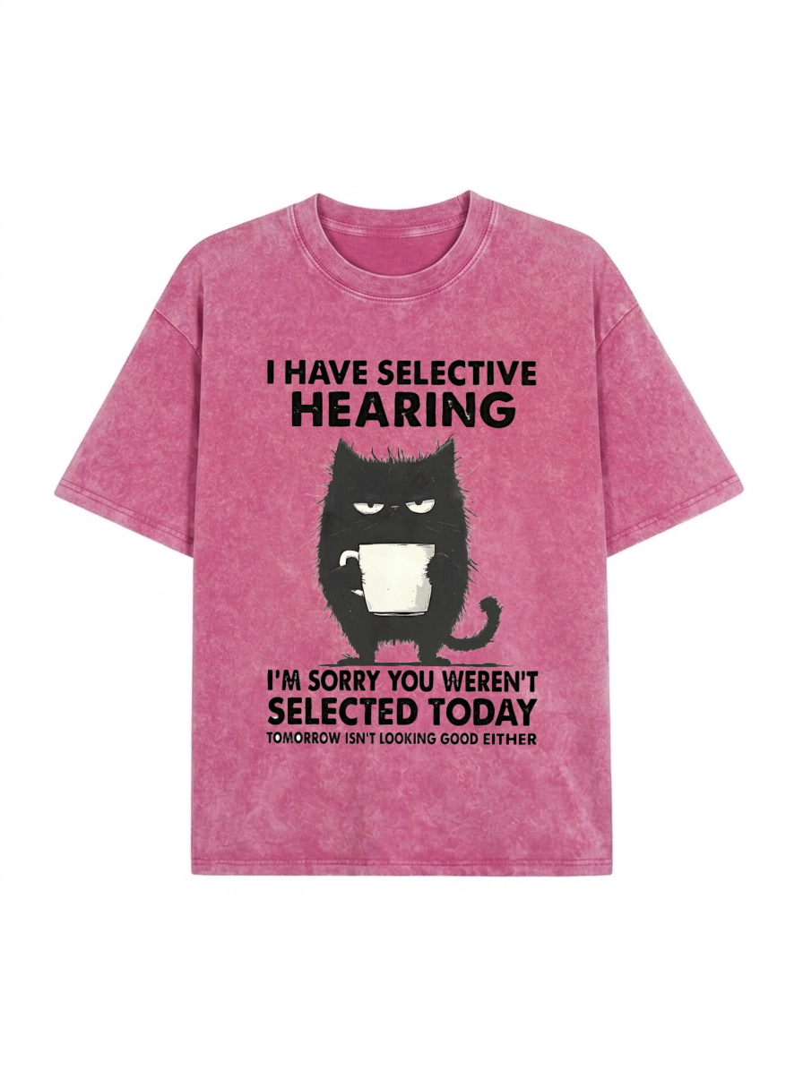 Selective Hearing Washed T-Shirt PT454