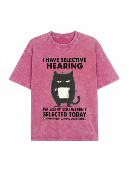 Selective Hearing Washed T-Shirt PT454