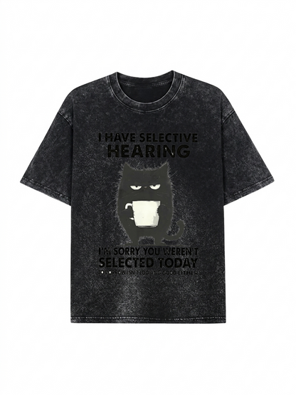 Selective Hearing Washed T-Shirt PT454