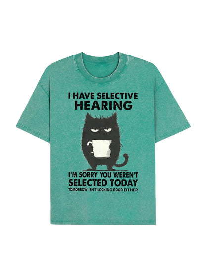 Selective Hearing Washed T-Shirt PT454