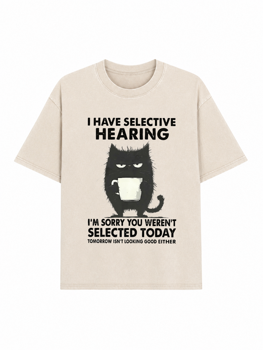 Selective Hearing Washed T-Shirt PT454