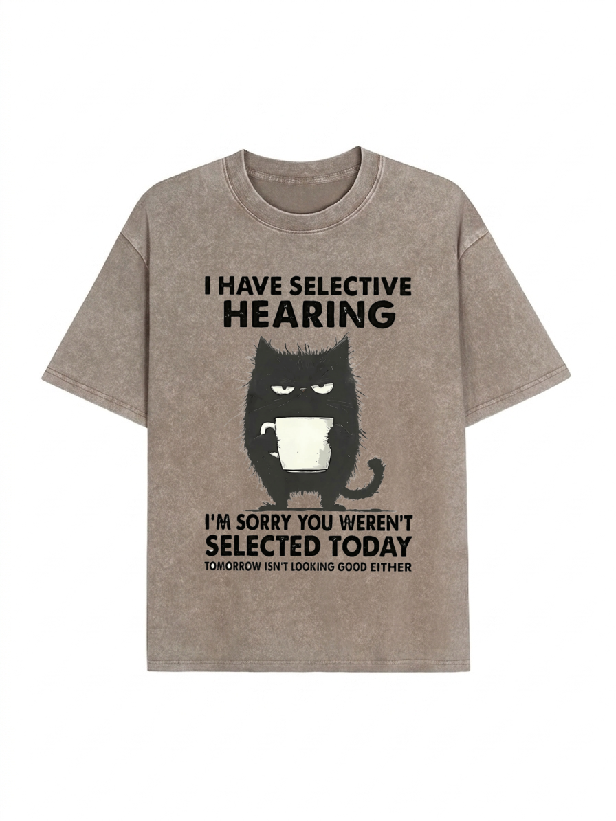 Selective Hearing Washed T-Shirt PT454