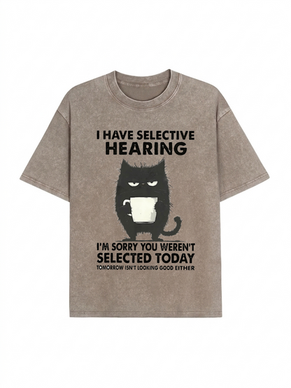 Selective Hearing Washed T-Shirt PT454