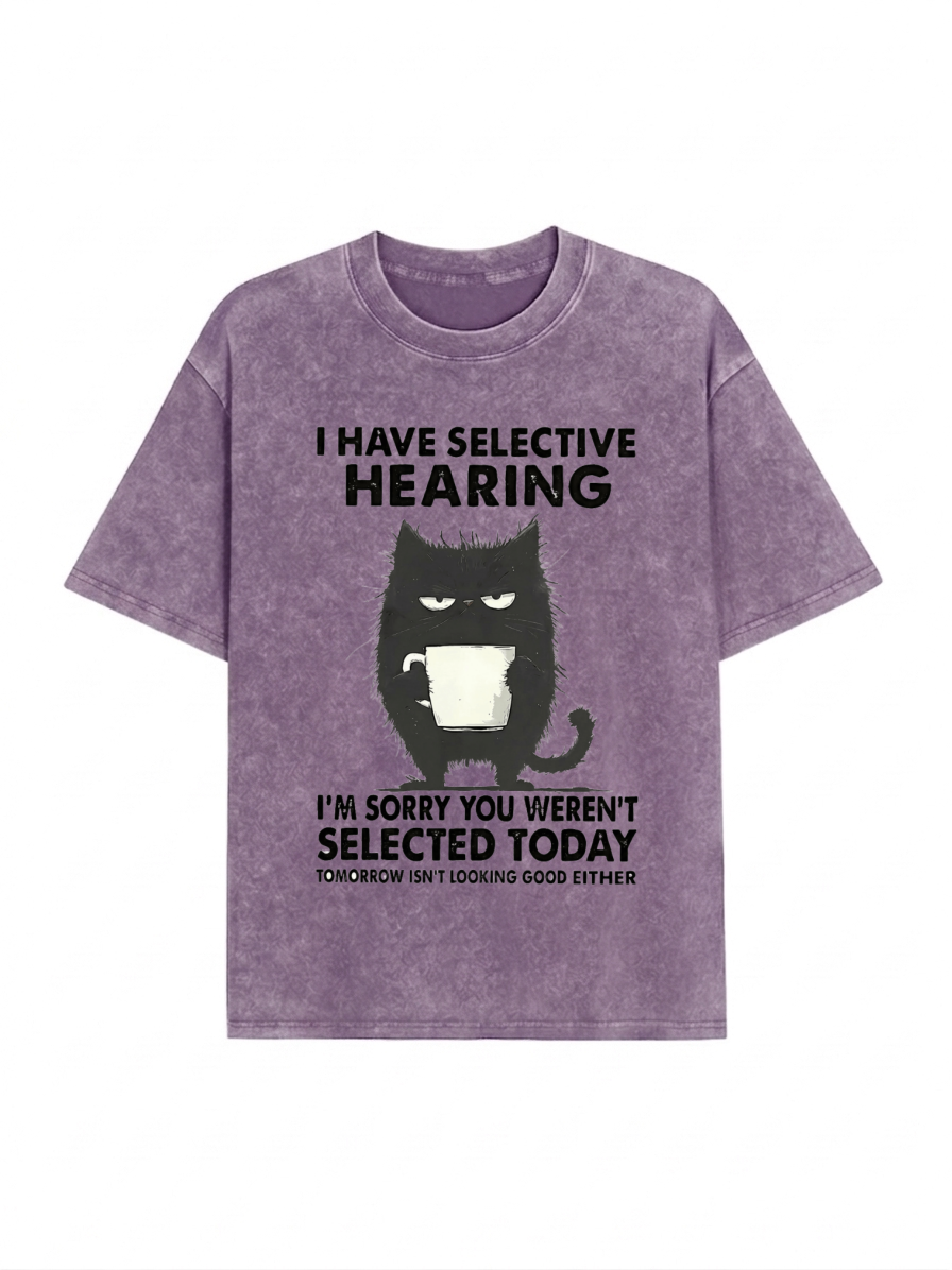 Selective Hearing Washed T-Shirt PT454