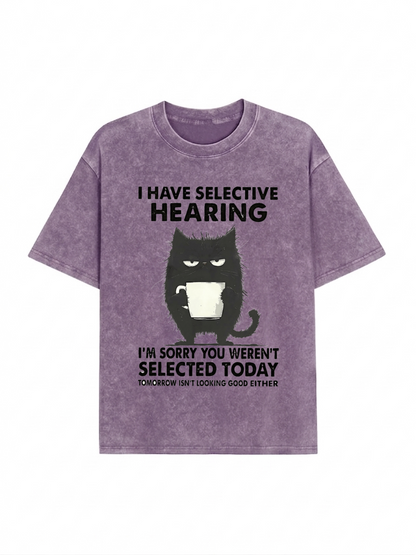 Selective Hearing Washed T-Shirt PT454