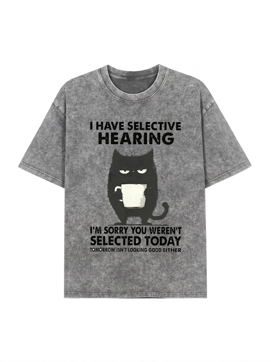 Selective Hearing Washed T-Shirt PT454