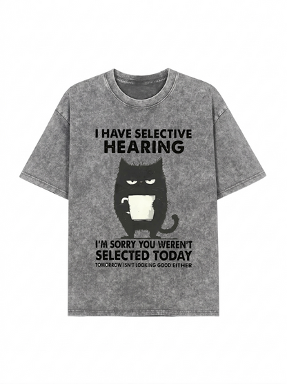 Selective Hearing Washed T-Shirt PT454