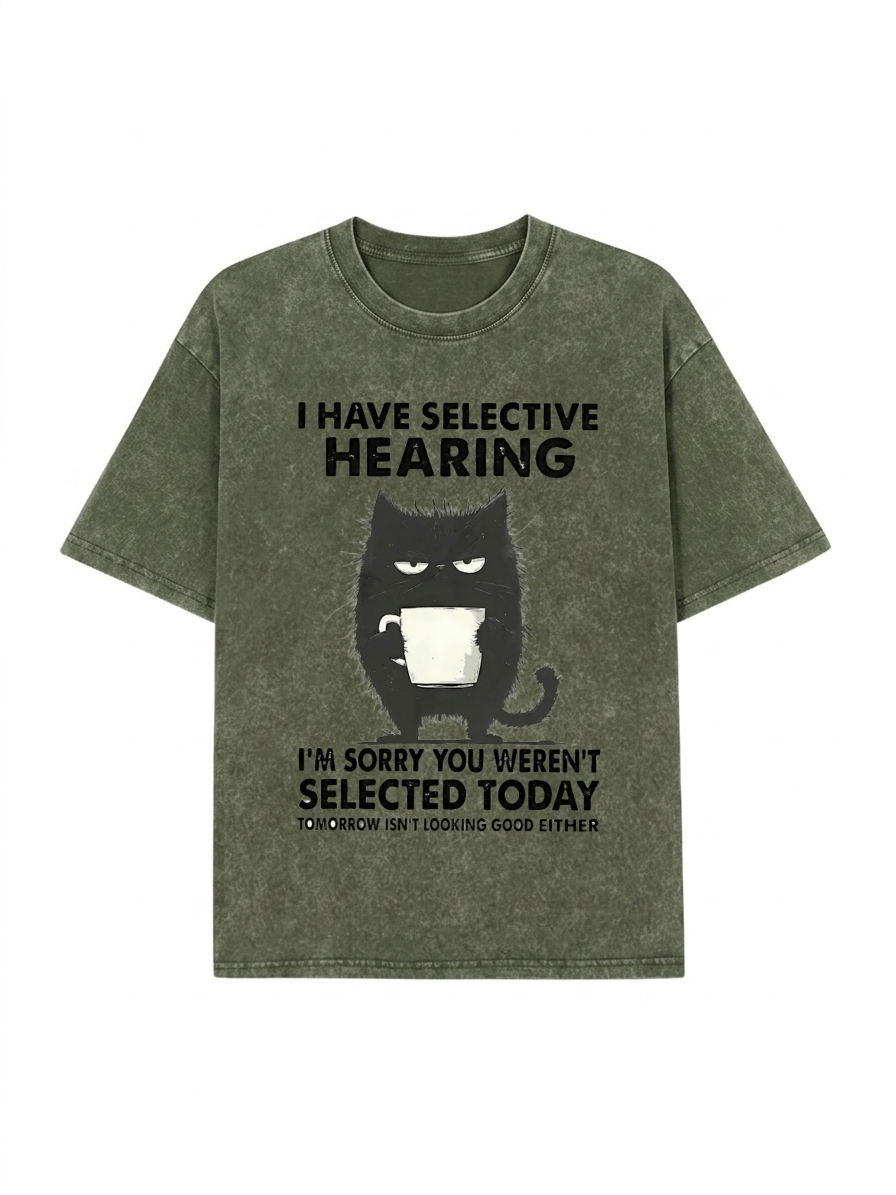 Selective Hearing Washed T-Shirt PT454
