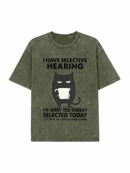 Selective Hearing Washed T-Shirt PT454
