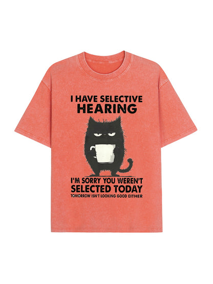 Selective Hearing Washed T-Shirt PT454