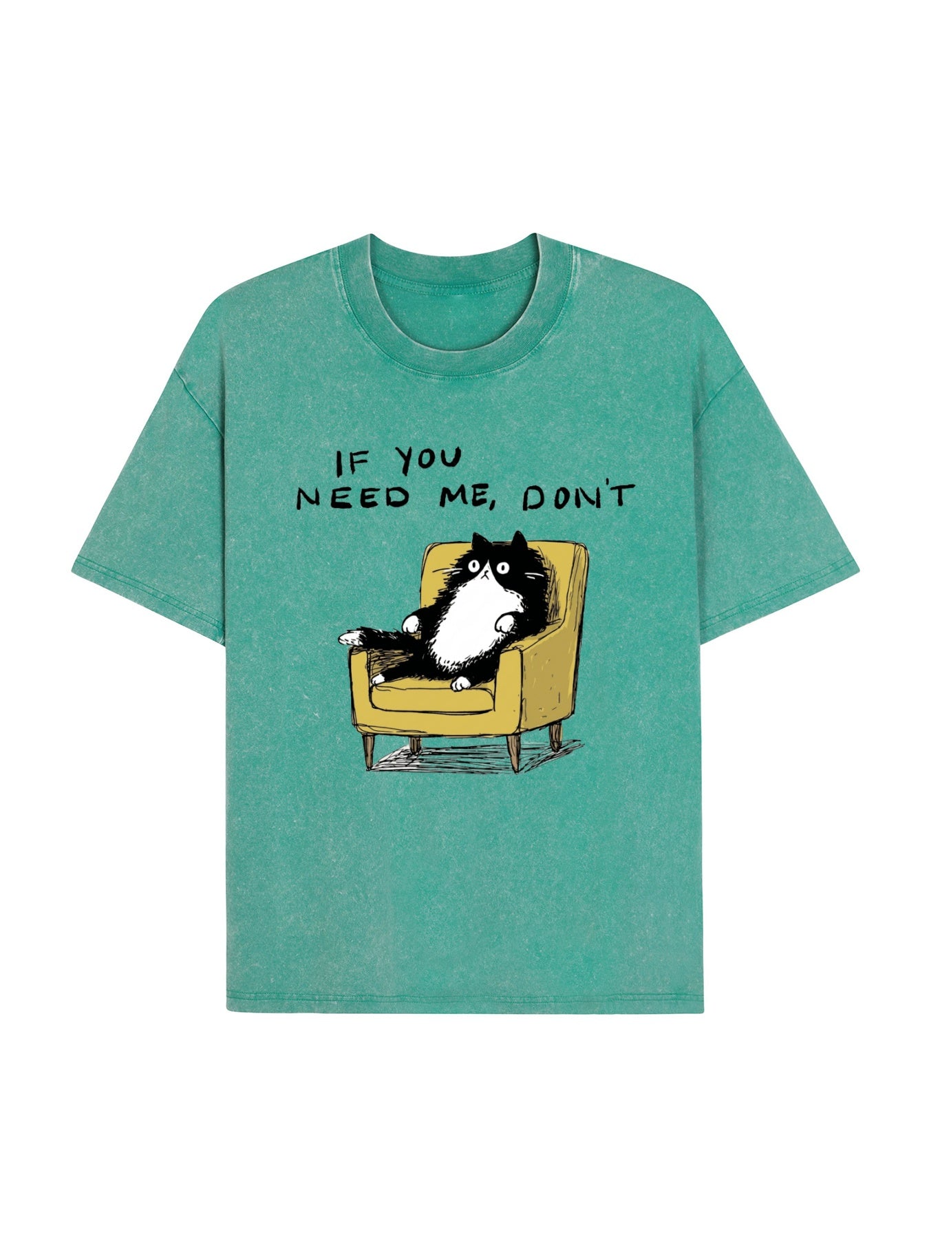 Unavailable Cat Washed T-Shirt PT462