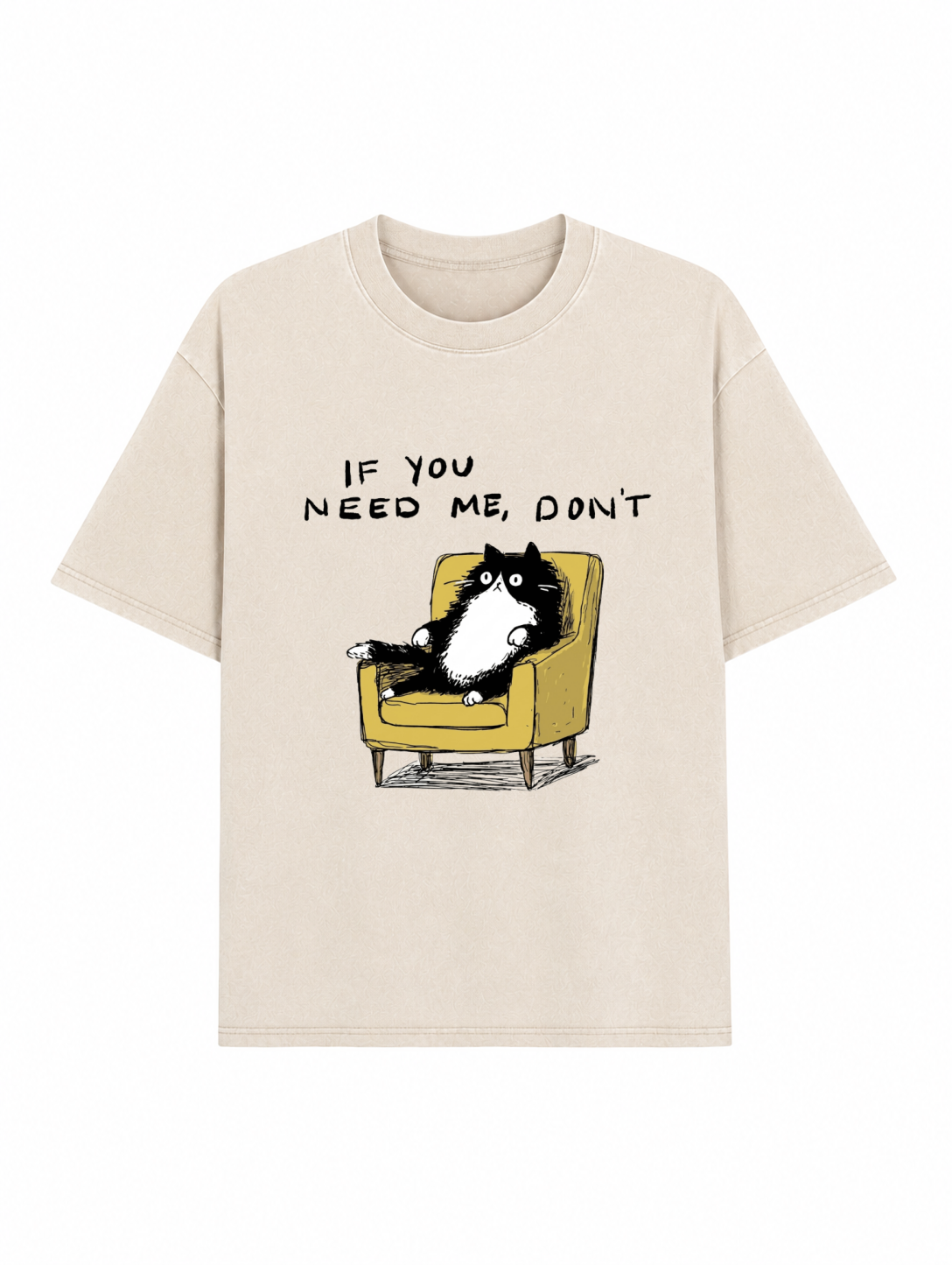 Unavailable Cat Washed T-Shirt PT462