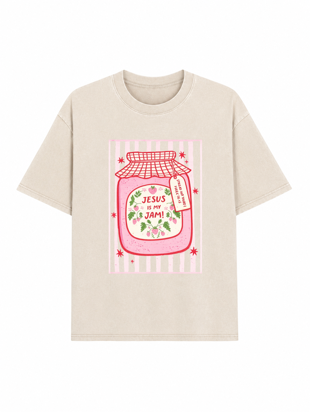 Jesus Graphic Washed T-Shirt PT474