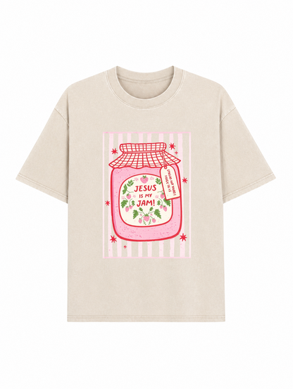 Jesus Graphic Washed T-Shirt PT474