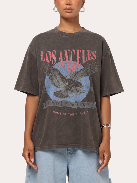 Vintage Distressed Los Angeles Washed T-shirt