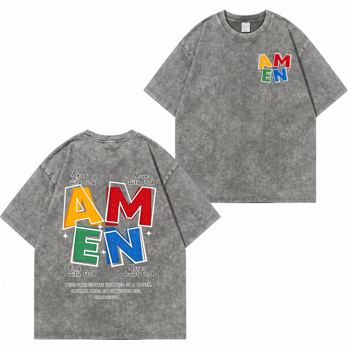 Vintage Amen Faith Washed T-Shirt PT473
