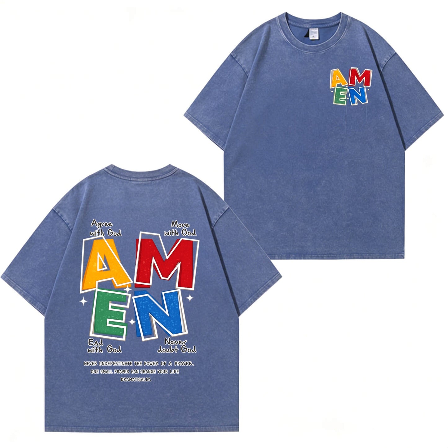 Vintage Amen Faith Washed T-Shirt PT473