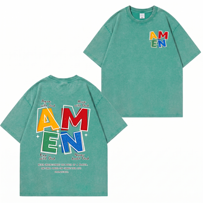 Vintage Amen Faith Washed T-Shirt PT473