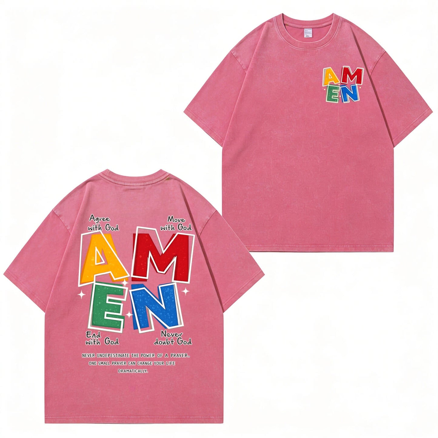 Vintage Amen Faith Washed T-Shirt PT473