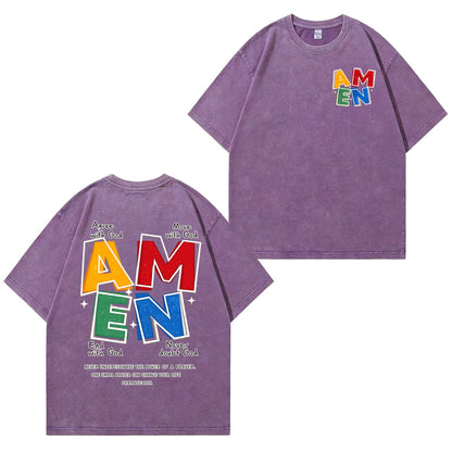 Vintage Amen Faith Washed T-Shirt PT473