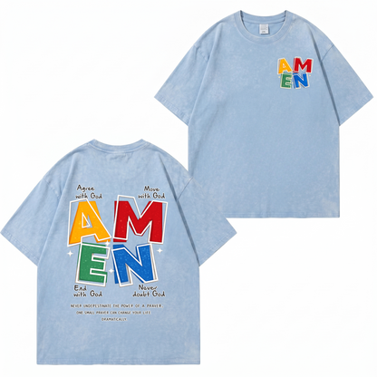 Vintage Amen Faith Washed T-Shirt PT473