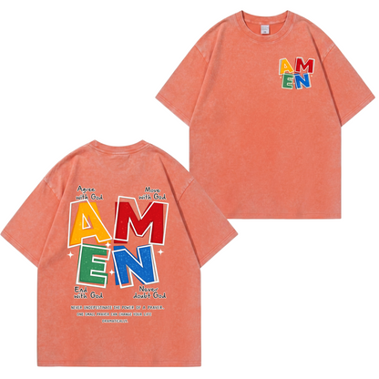 Vintage Amen Faith Washed T-Shirt PT473