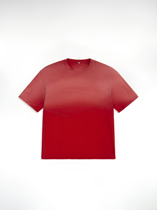 Vintage Wash Heavyweight Oversized Tee in Rose Red / Earth Brown