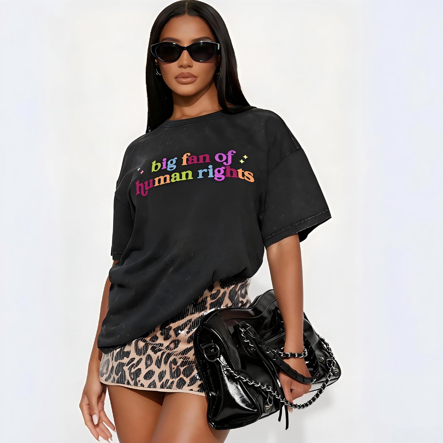 Big Fan of Human Rights Washed T-Shirt PT396