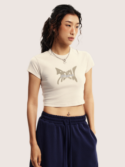 Y2K Acid Wash Butterfly Graphic Baby Tee