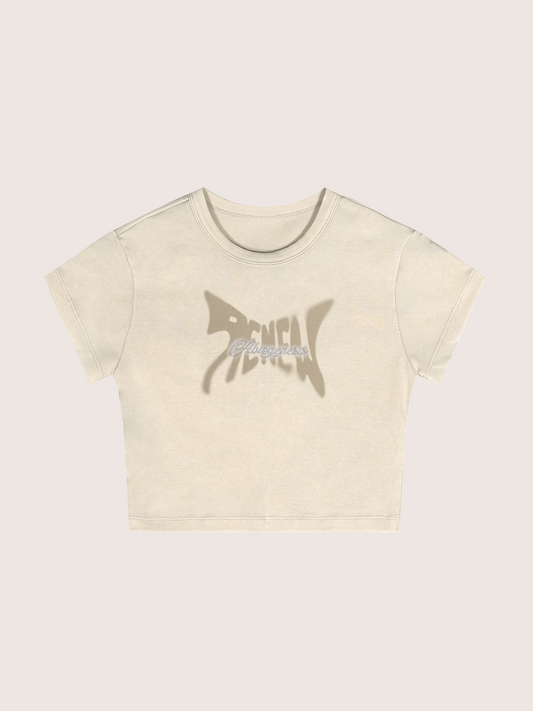 Y2K Acid Wash Butterfly Graphic Baby Tee