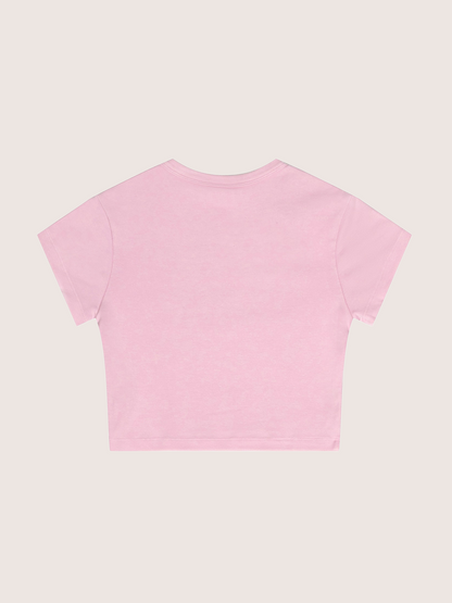 Y2K Acid Wash Butterfly Graphic Baby Tee