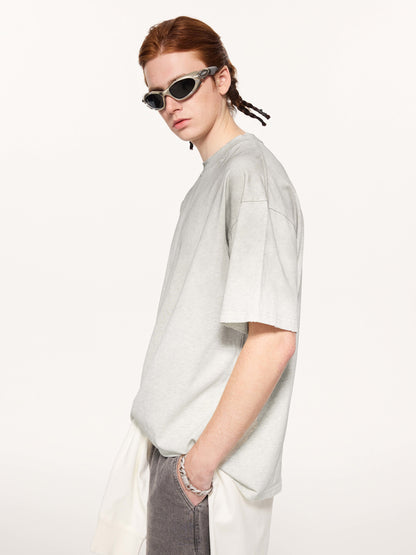 Vintage Distressed Slub Cotton Washed T-shirt