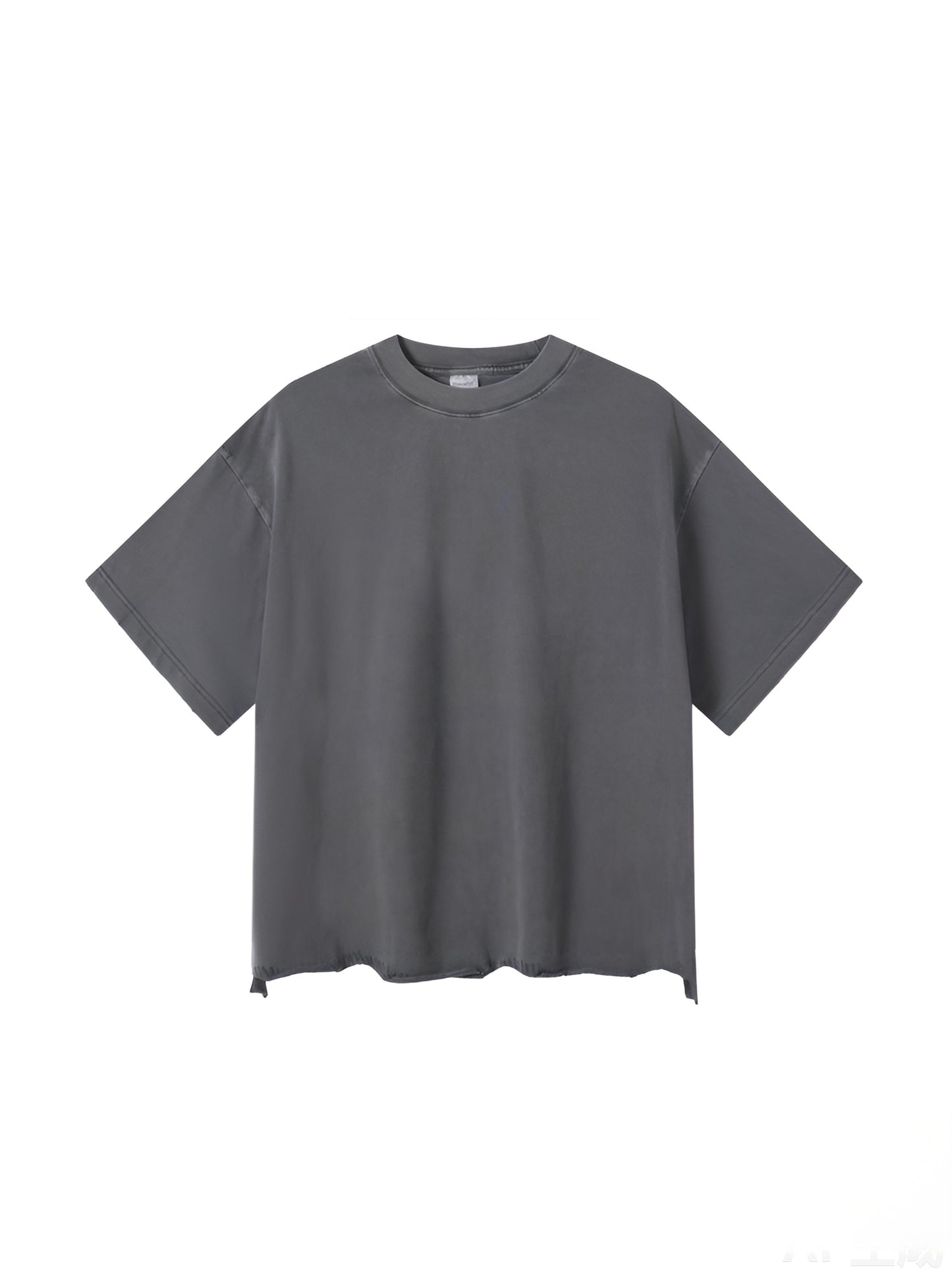 Vintage Dark Gray Essentials Washed T-shirt Distr002