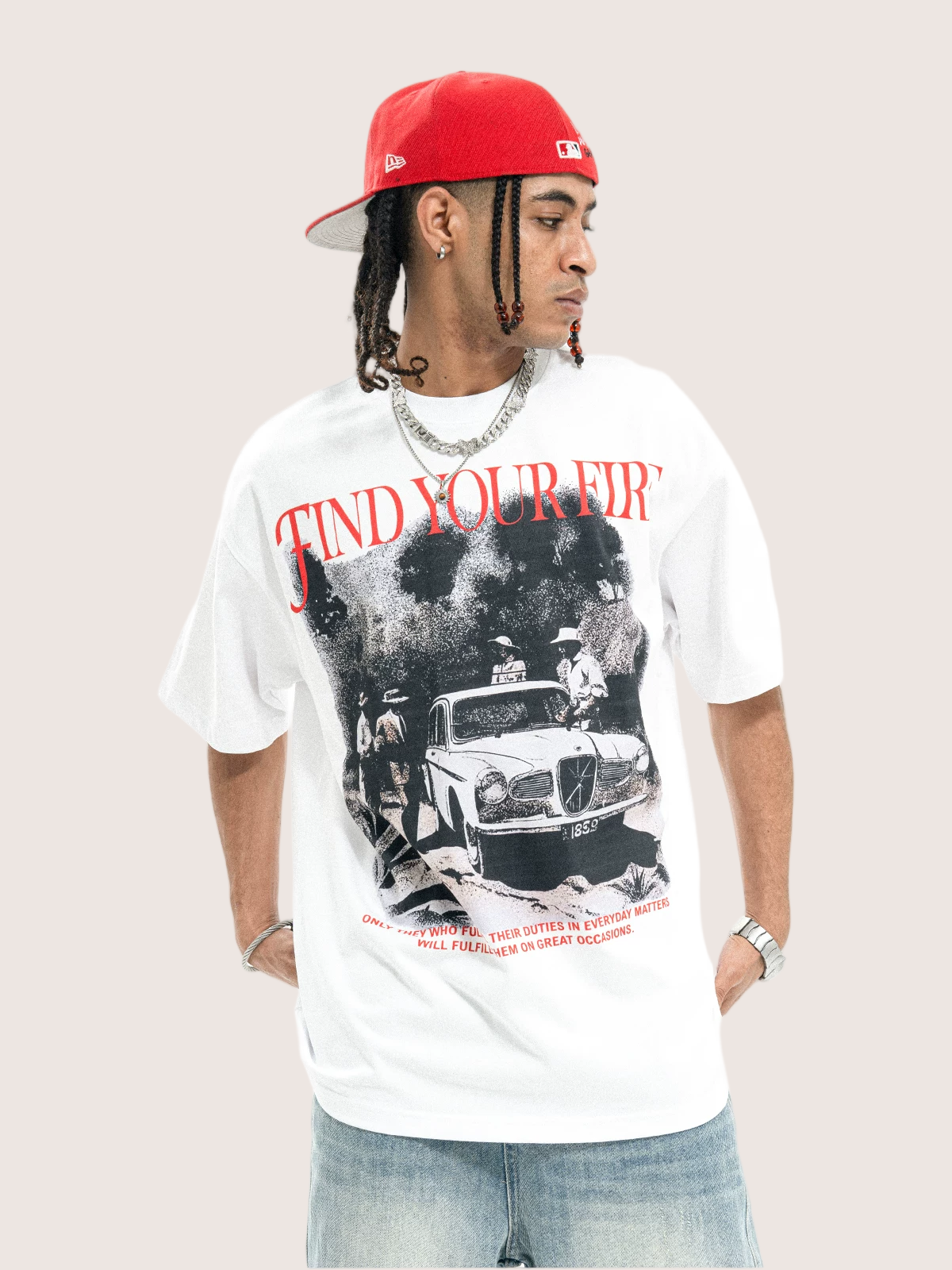 Retro Bootleg Rap Style Car Graphic T-Shirt  Vintage Streetwear