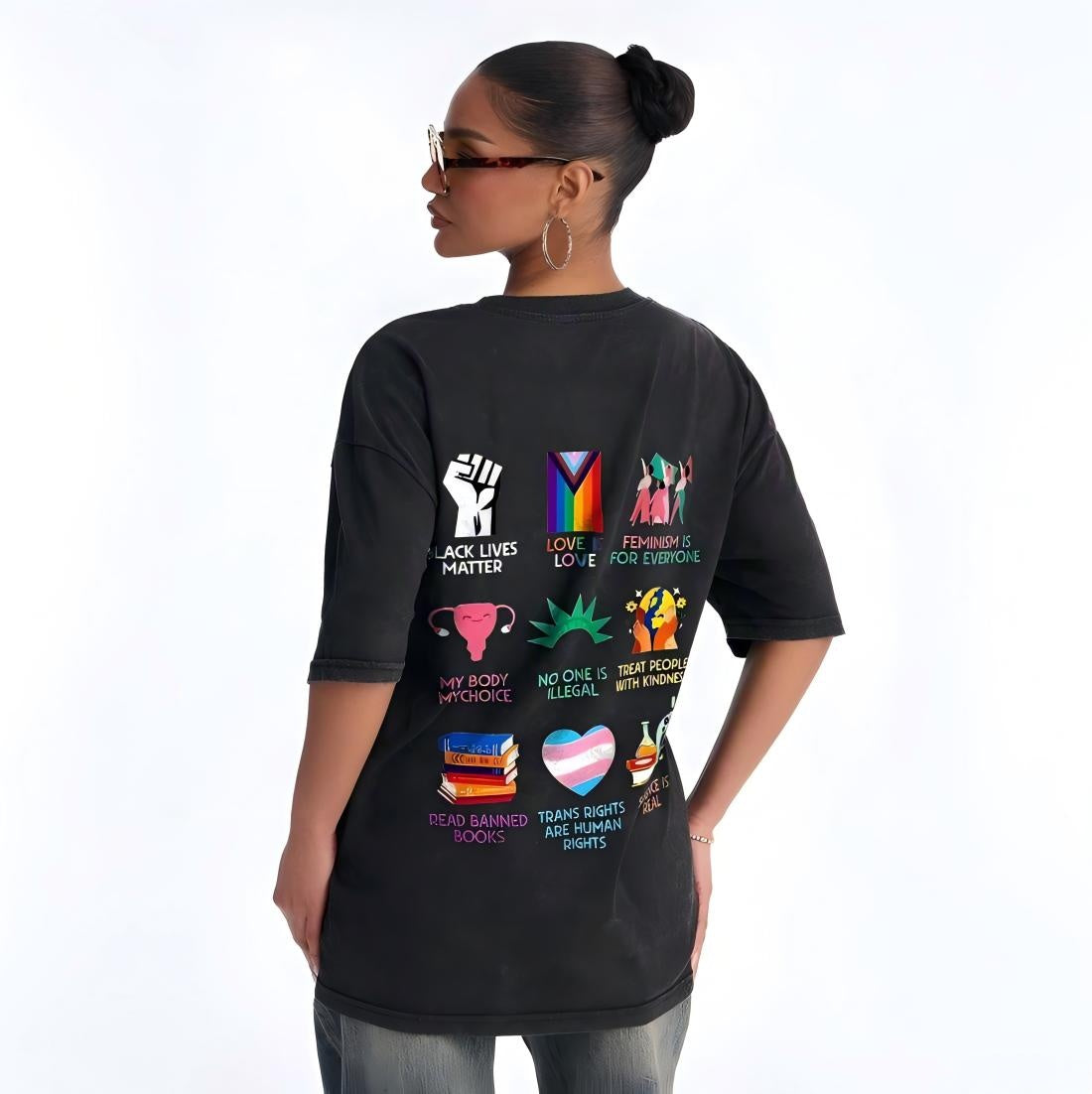 Big Fan of Human Rights Washed T-Shirt PT396