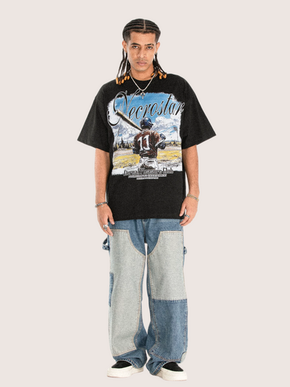Necrostar "Eternal Pleasure Club" Vintage Baseball Graphic Tee