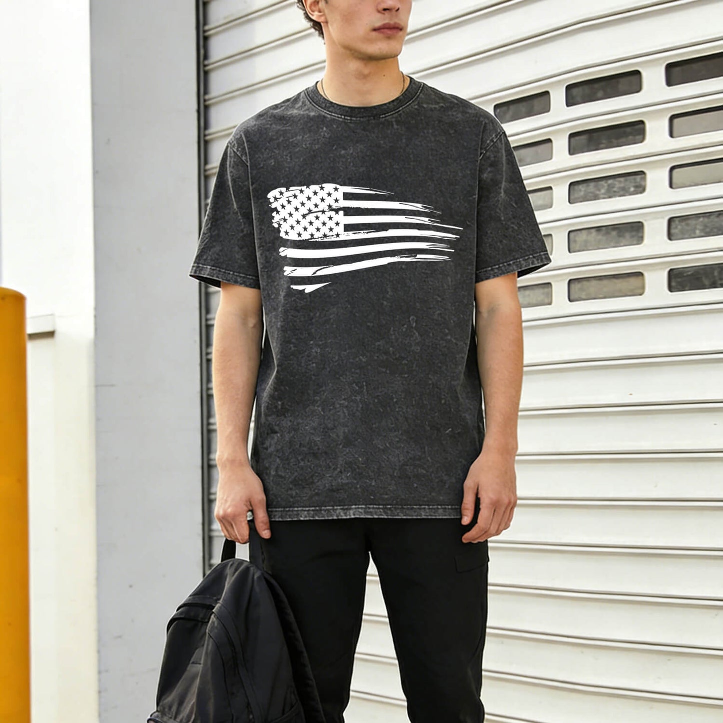 American Flag Washed T-Shirt PT011