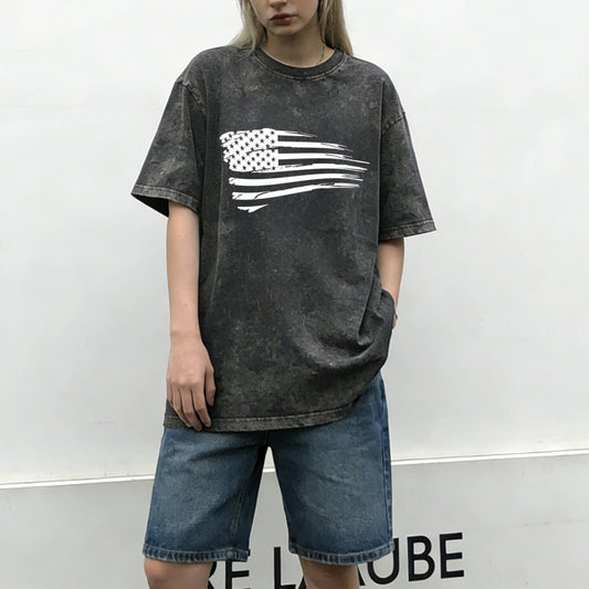American Flag Washed T-Shirt PT011
