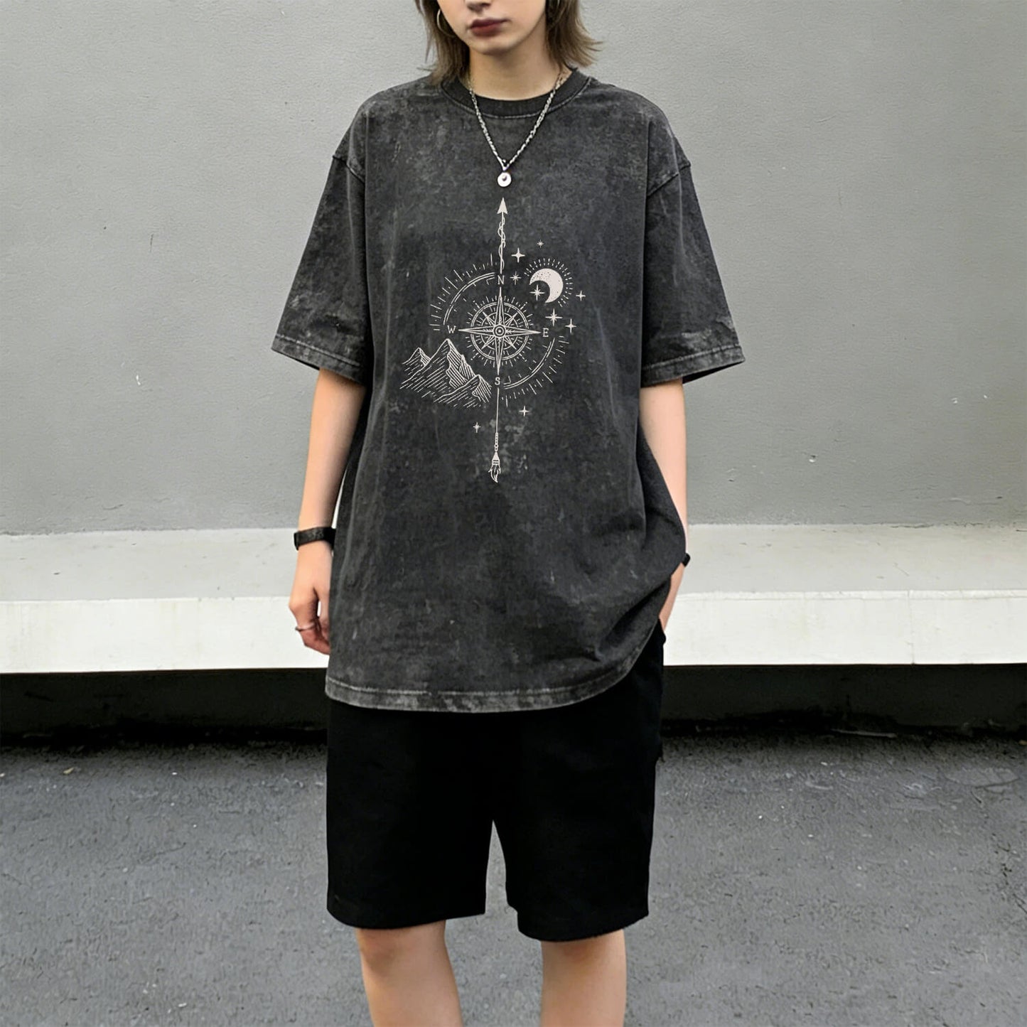 Compass Washed T-Shirt PT014