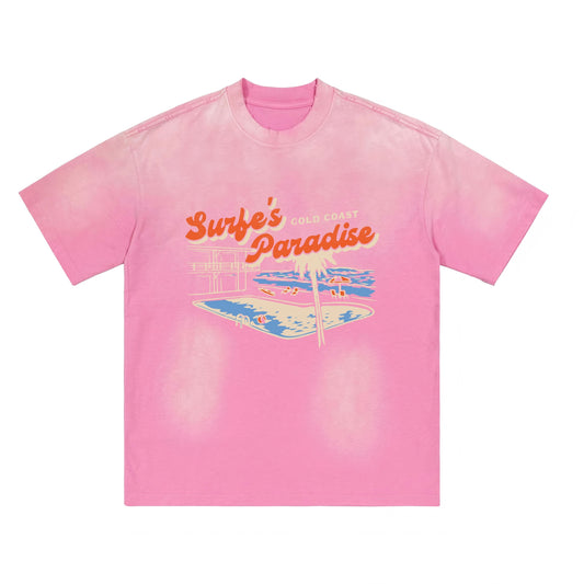 Vintage Pink Graphic Washed T-shirt