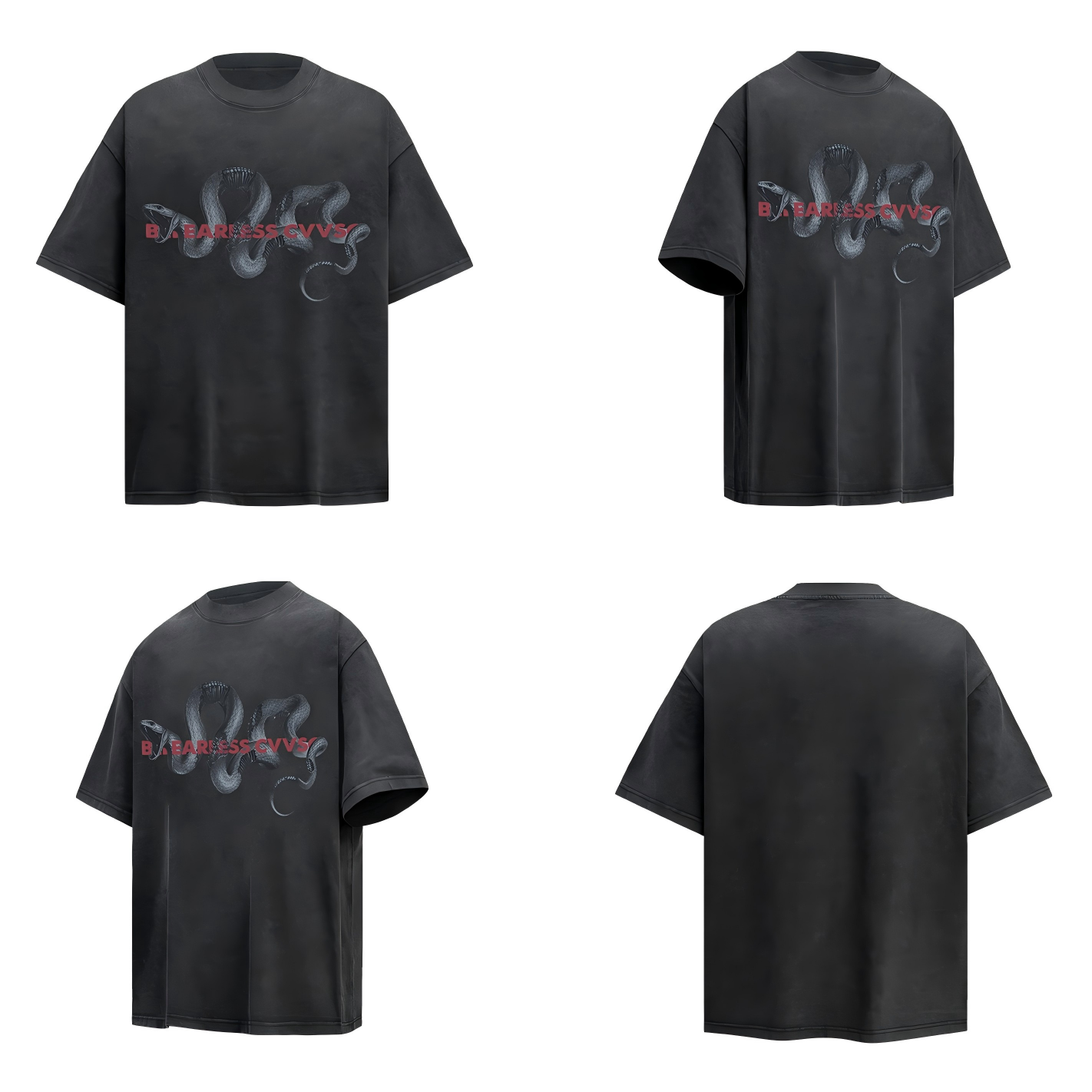 Snake Graphic Vintage Washed T-Shirt