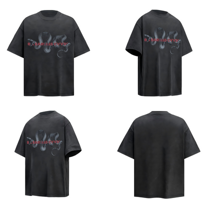 Snake Graphic Vintage Washed T-Shirt