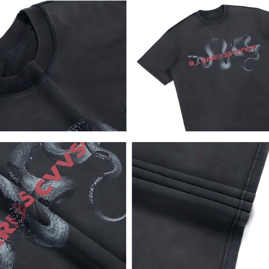 Snake Graphic Vintage Washed T-Shirt