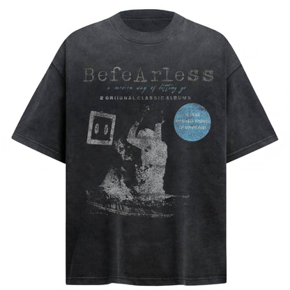 Vintage Black Grunge Graphic Washed T-Shirt