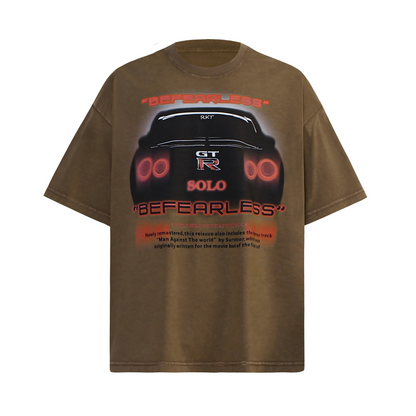 GT-R Car JDM Streetwear Graphic Washed T-Shirt
