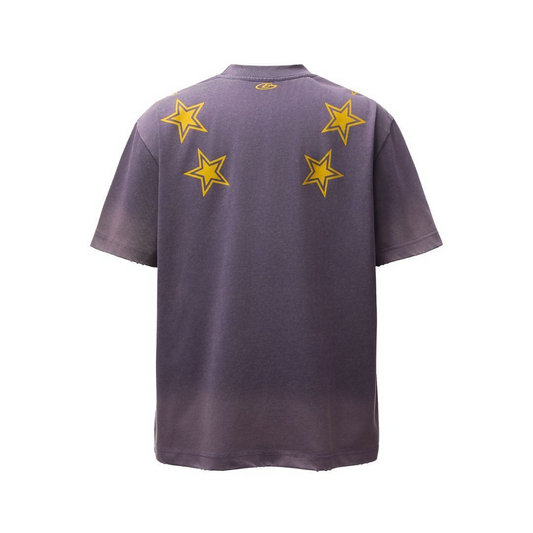 Vintage Distressed Star Number 56 Graphic Washed  T-Shirt