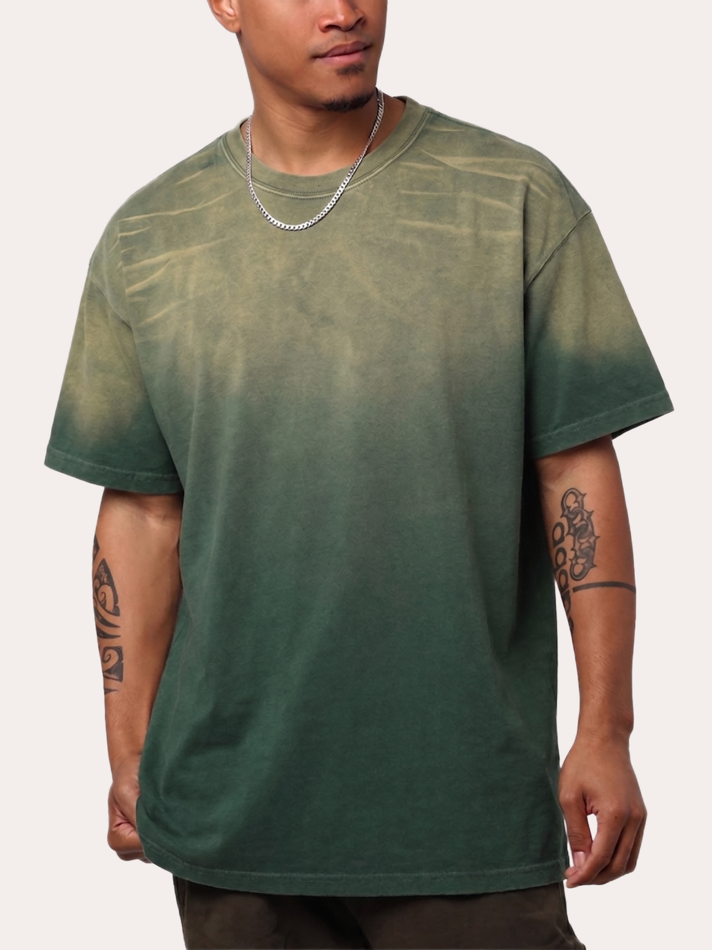 Vintage Retro Green Essential Washed T-shirt