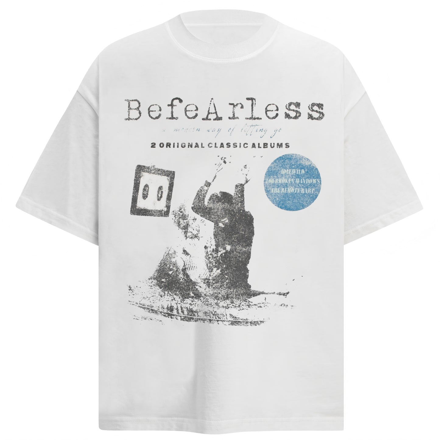 Vintage Black Grunge Graphic Washed T-Shirt